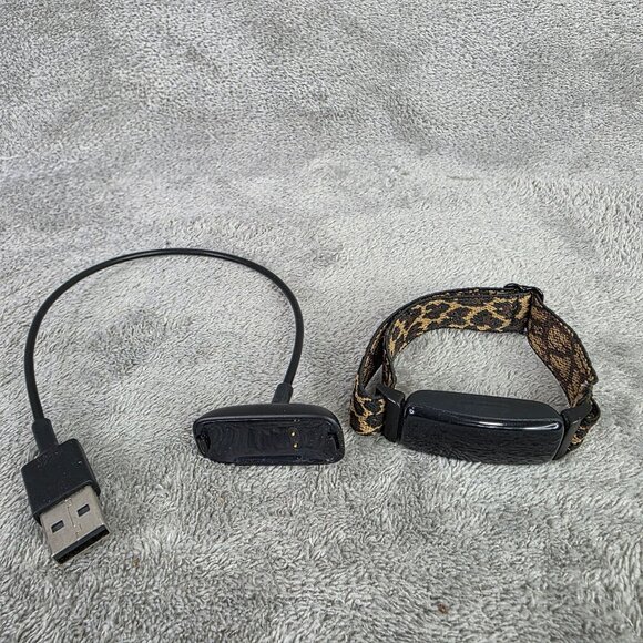 Fitbit Inspire 2 Heart Rate Health & Fitness Tracker Watch Animal Print Band - Picture 2 of 5